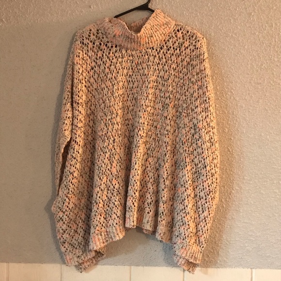Anthropologie Akemi + Kin Knit Poncho White Small - Picture 2 of 12